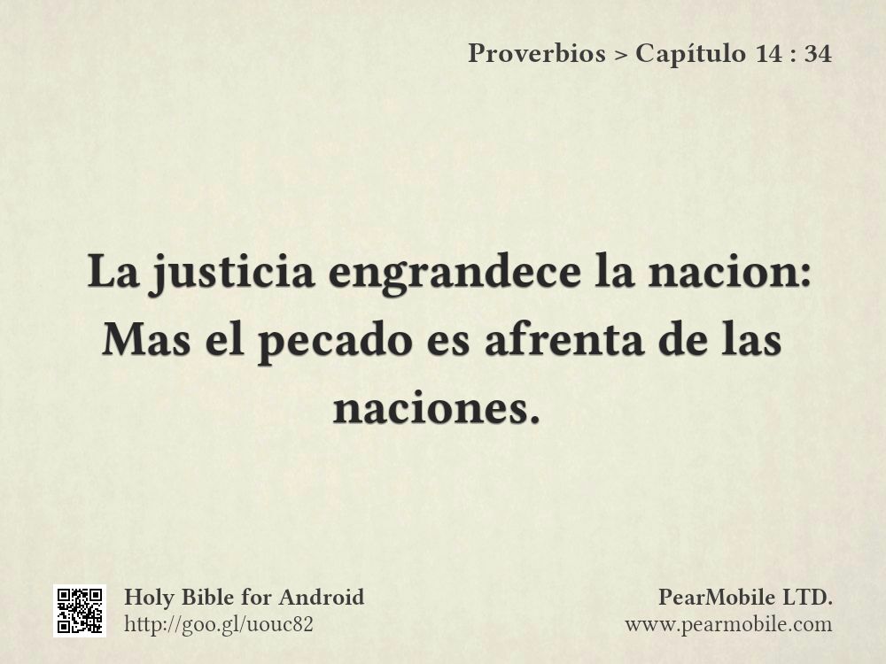 Proverbios, Capítulo 14:34